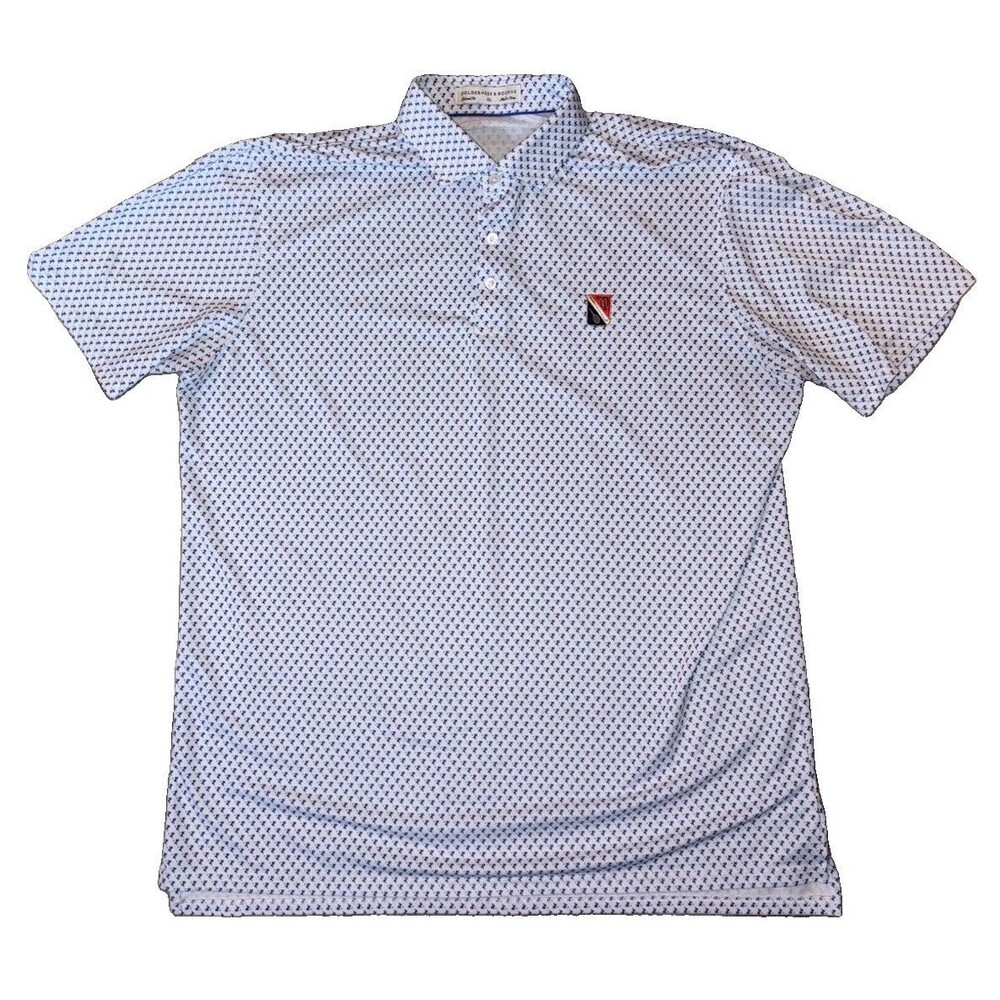 Holderness & Bourne Tailored Fit Polo Shirt Longue Vue Club Palm Tree AOP Men XL